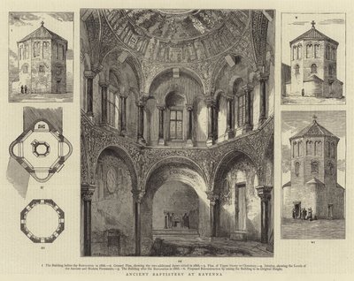 ラヴェンナの古代の洗礼堂 作： Henry William Brewer
